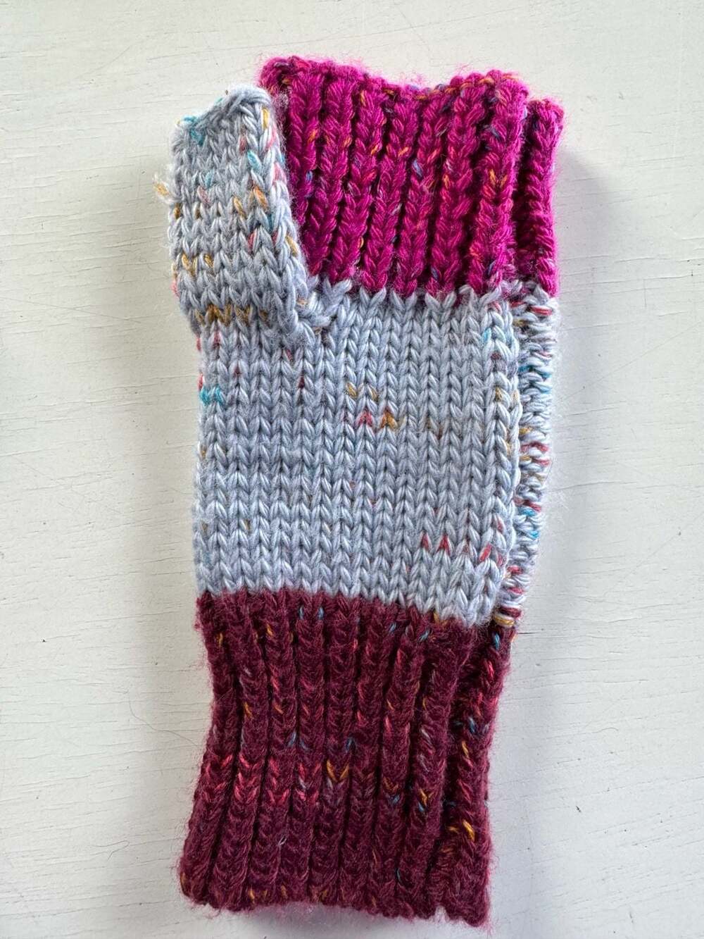 Smartwool Isto Hand Warmer Fingerless Gloves Multi Color Knit Like New - Picture 5 of 6